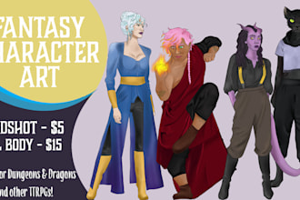create custom ttrpg or fantasy character art