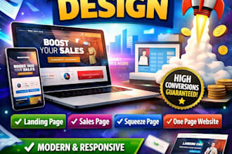 design jotform, sales page, squeeze page, one page website using wix