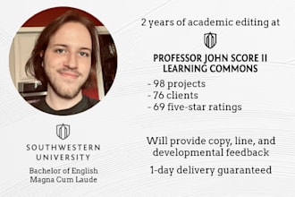 proofread and revise your academic papers or applications