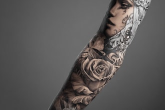 draw an awesome tattoo sleeve art