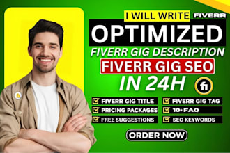 write optimized fiverr gig description fiverr gig seo title profile setup