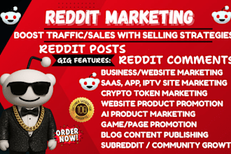 promote business website iptv crypto, ai app game and online stores via reddit