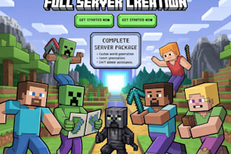 build fully customized minecraft server, paper, smp, spigot with premium plugins