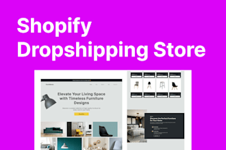 design shopify dropshipping store for you