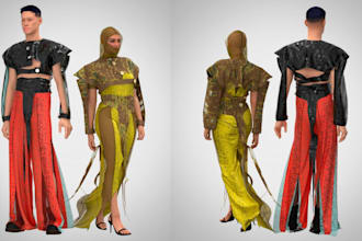 create realistic clo 3d garment, design virtual fashion and 3d apparel mockups