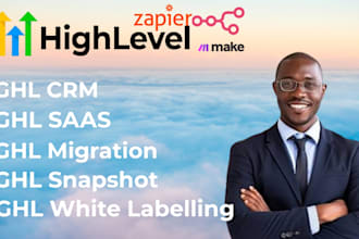 setup ghl saas, build custom ghl snapshot, crm and automation