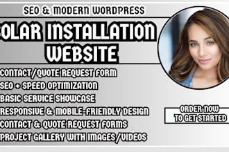 solar installation website renewable energy website solar company website