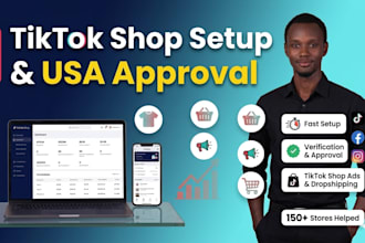 setup tiktok shop, fix tik tok shop, facebook shop or tiktok dropshipping shop