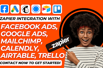 zapier integration with facebook ad google ad mailchimp trello calendly airtable
