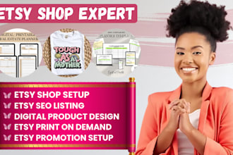do etsy shop setup, etsy digital product design, etsy SEO, etsy digital products