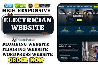 design electrician website plumbing website roofing website construction website
