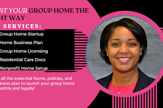 create a complete group home startup package