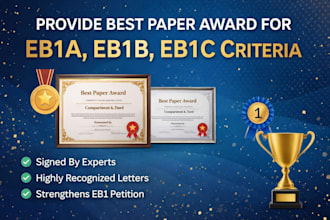 provide best paper award for eb1a, eb1b,eb1c, eb1 criteria