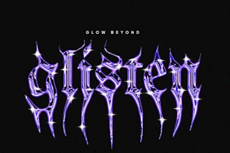 create metallic chrome text effects for logo and covers