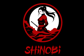 design attractive ninja, samurai logo