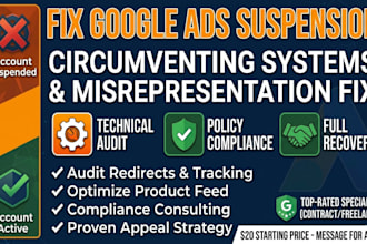 fix google ads suspension and circumventing systems policy violations
