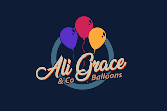create graceful and fantastic balloon logo design