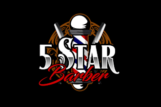 create professional and specially barbershop logo design