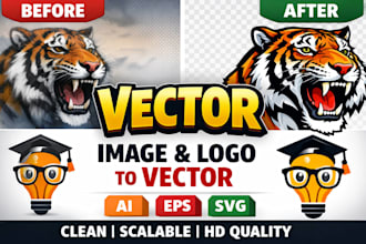 vector tracing, convert logo, image or ai to vector