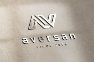 design a brushed steel logo for your presentations