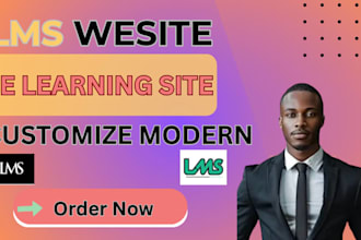 design lms website, customize moodies, and elearning site