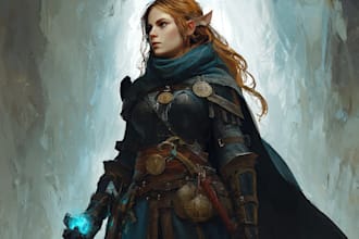 draw your final fantasy characters illustration for you