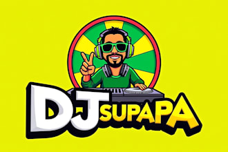 do make modern dj music player mascot logo design for you
