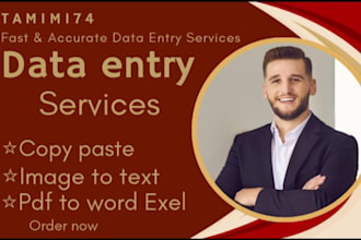 do data entry copy paste pdf to word exel image to text