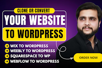 migrate or clone figma, webflow, weebly, squarespace, wix to wordpress