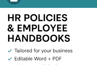 write HR policies and employee handbooks for your business