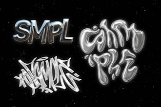 make a chrome effect on text and logo