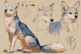 create a furry reference sheet of your character