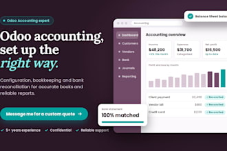 setup odoo accounting and provide odoo bookkeeping