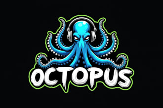 design outstanding octopus mascot logo for you with unlimited revision
