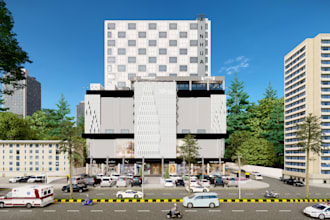 create stunning 3d facade exterior renders