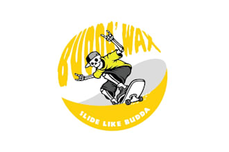 design skateboard wax skeleton skater style logo