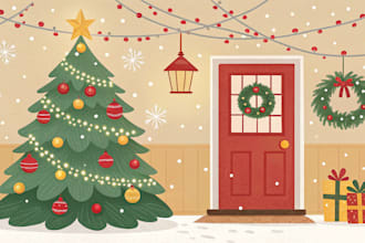 create festive holiday christmas design illustration
