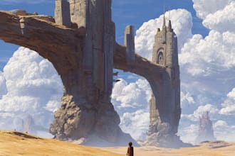 paint fantasy landscape illustrations