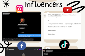 research, reach out and negotiate with influencers for you