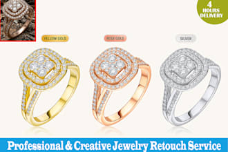 high end jewelry retouching and color matching