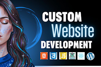 develop custom responsive website with HTML CSS javascript react vue js