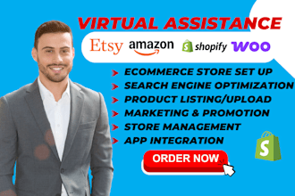 be virtual assistant for shopify etsy woocommerce amazon store management etsy
