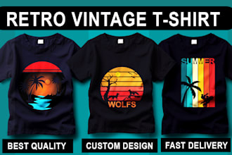 do retro vintage t shirt design