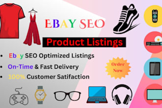 do ebay listing, ebay seo listing, ebay lister, ebay product listing