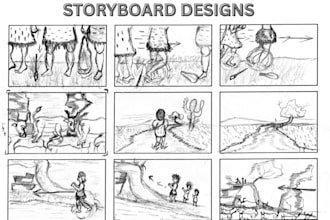 create storyboard design tutorial, furry fursona character, comic story design