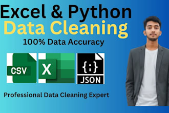 clean, format, and automate excel or CSV data using excel and python