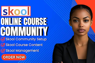 setup skool online community setup skool online course skool community manager