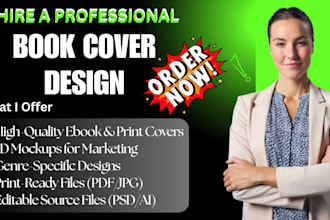 design an eye catching book cover design kindle cover and ebook cover design
