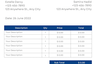 design custom invoices for your business in PDF , word
