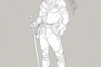 draw character design in sketch